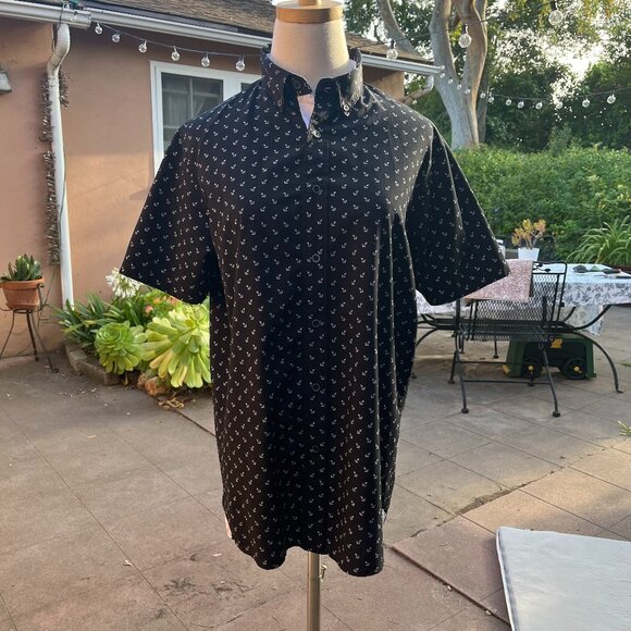 Fried Denim NYC Navy Blue Anchor Print!  Size Medium - Slim Fit - Picture 1 of 7